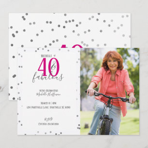 40- och Fabulous 40:e födelsedagsbjudanden Inbjudningar