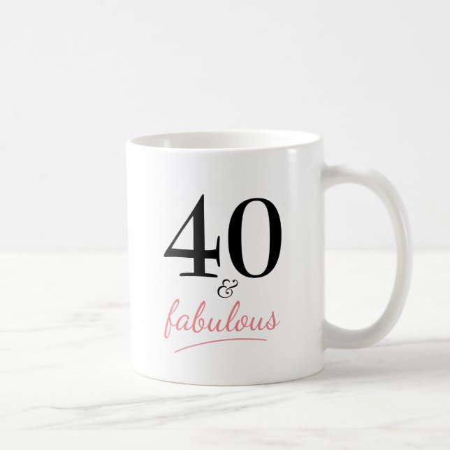 40 och Fabulous 40:e födelsedagsgåva från Mugg (Höger)