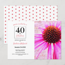 40- och Fabulous 40:e födelsedagsinbjudan till fot Inbjudningar