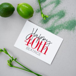 40 och Fabulous 40:e födelsedagsskript Kort