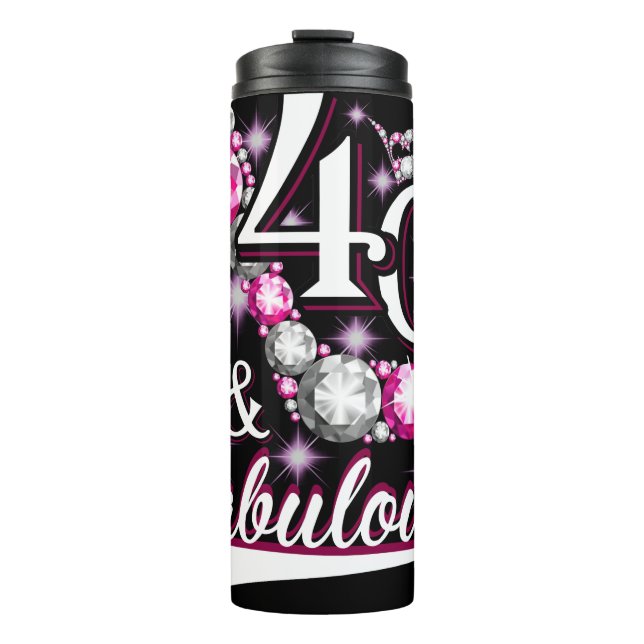 40 och Fabulous 40 Years Old 40th Birthday Diamond (Framsida)