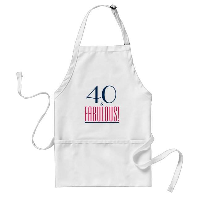 40 och Fabulous Birthday Gift Apron Förkläde (Framsidan)