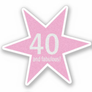 40 och Fabulous Birthday Klistermärken