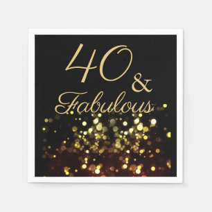 40 och Fabulous Birthday Pappersservett