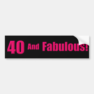 40 och Fabulous Bumper Sticker Bildekal