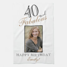40 och Fabulous Elegant 40:e födelsedagsfoto