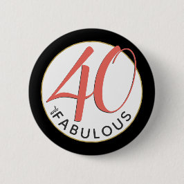 40 och Fabulous Guld Black White Salmon Tropical Knapp