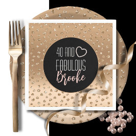 40 och Fabulous Guld Gnistra Black  Glamous Pappersservett