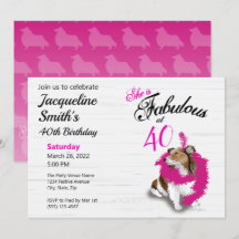 40 och Fabulous Sheltie Rosa Scarf