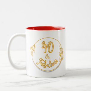 40 och Fabulous Två-Tonad Mugg