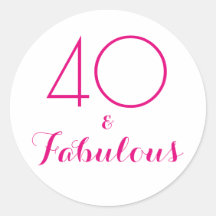 40 och Fabulous | Typografi 40:e födelsedagen