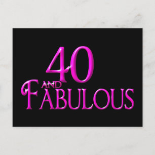 40 och Fabulous Vykort