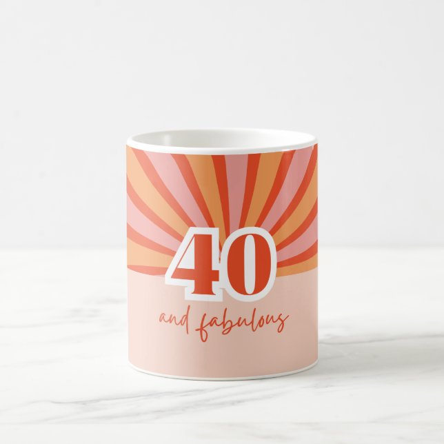 "40 och fantastisk", födelsedagspresent kaffemugg (Center)