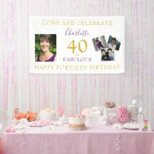 40 och fantastisk fotokollage 40-årsdag