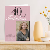 40 och fantastisk modern elegant rosa födelsedagsf