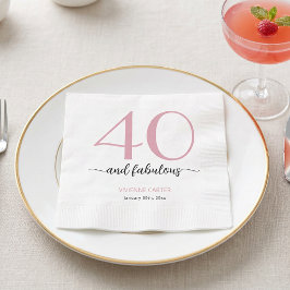 40 och fantastisk Namn Datum 40-årsfest Pappersservett