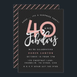 40 och fantastisk överraskning födelsedagsfest inb inbjudningar<br><div class="desc">Fira din speciellare födelsedag i stil med denna vita och  rosa 40 och fantastisk överraskning födelsedagsfest inbjudan. Ändra färg för att anpassa. En del av en samling.</div>