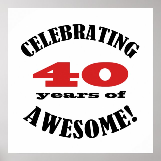 40 och Fantastisk! Poster (Framsidan)