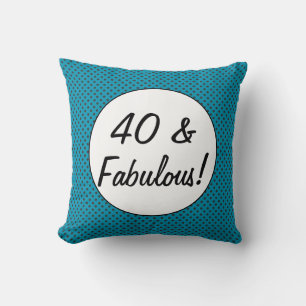 40 och fantastisk retro prickar kudde