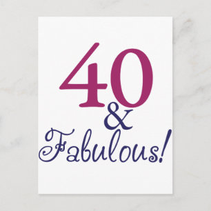 40 och fantastiska (40:e födelsedagen) vykort