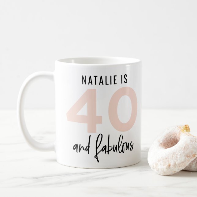 40 och fantastiska fet typografipresenter kaffemugg (Med munk)