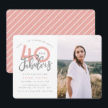40 och fantastiska fotoinbjudan till födelsedagsfe inbjudningar<br><div class="desc">Fira din 40-årsdag i stil med dessa girighet och rosa fyrtio och fantastiska födelsedagsöverraskningar,  fotoinbjudningar från party. En modern design med skripttext och fet grafik. Ändra färg för att anpassa. En del av en samling.</div>