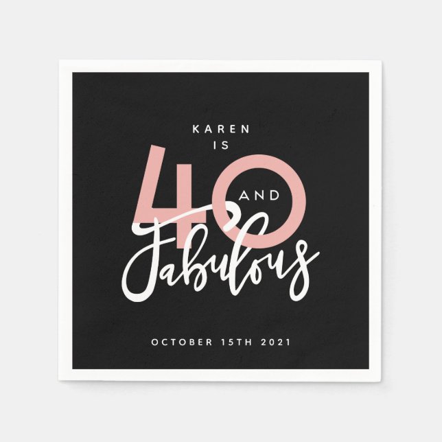 40 och fantastiska pappra plåt pappersservett (Framsidan)