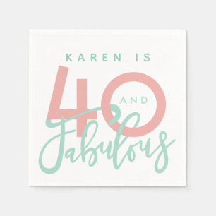 40 och fantastiska servetter av födelsedagsfest