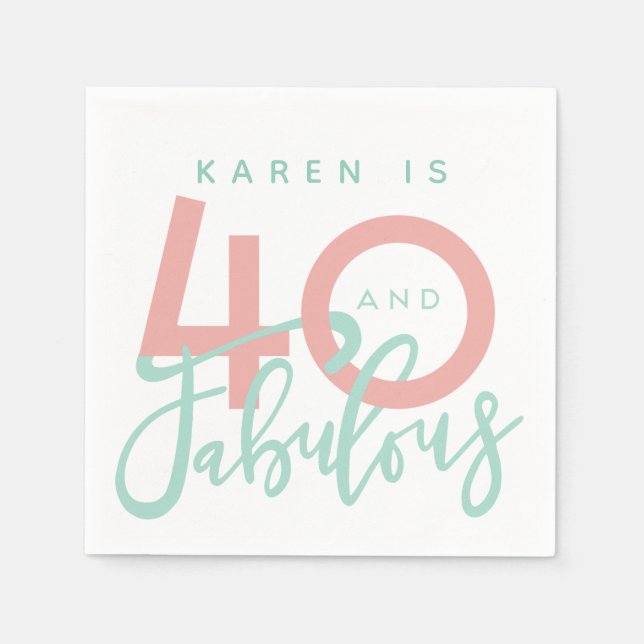 40 och fantastiska servetter av födelsedagsfest (Framsidan)