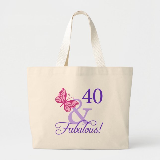 40 och födelsedag jumbo tygkasse (Framsidan)