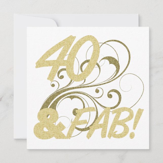 40 och födelsedag kort (Framsida)