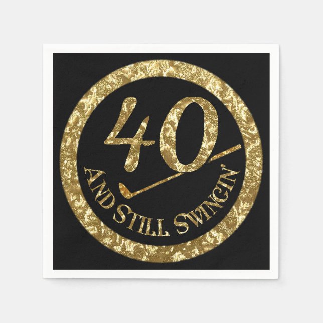 40 och fortfarande simmande" pappersservett (Framsidan)