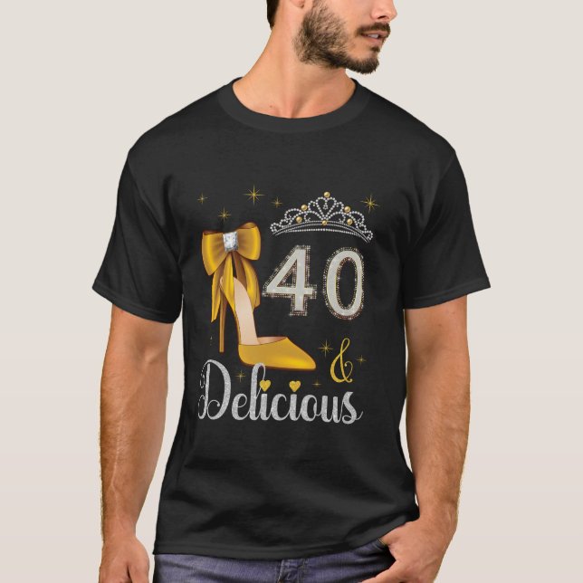 40 och fyraårsjubileum 40-årsjubileum t shirt (Framsida)