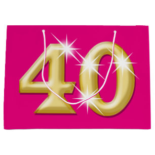 40 och sagolik rosa guld- födelsedag