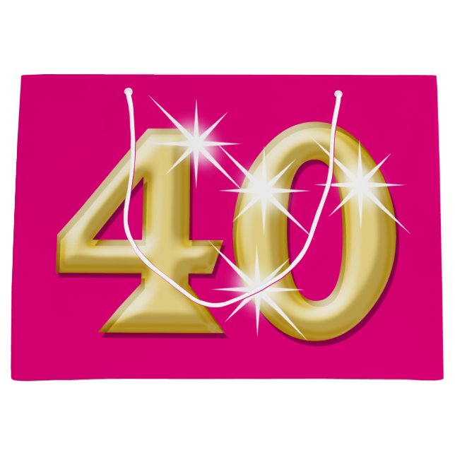 40 och sagolik rosa guld- födelsedag (Framsidan)