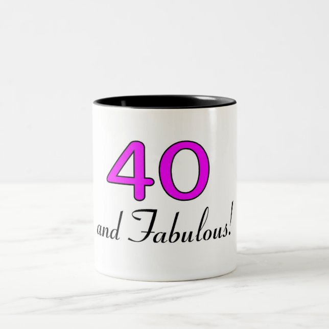 40 och sagolika rosor Två-Tonad mugg (Center)