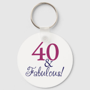40 och sagolikt (den 40th födelsedagen) nyckelring