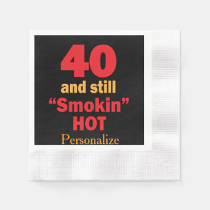 40 och stilla Smokin hoade den 40th födelsedage Pappersservett
