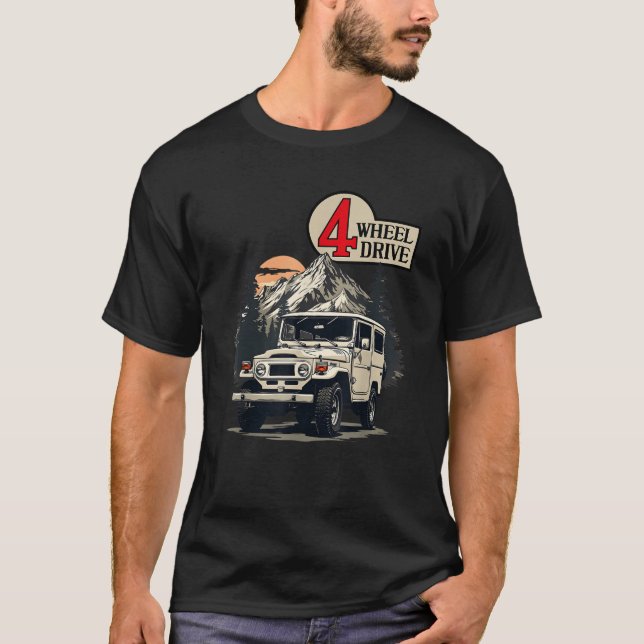40-seriens Cruiser Mountain Offroad 4 Wheel Drive  T Shirt (Framsida)