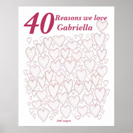40 skäl att vi älskar dig - 40-årsfest poster
