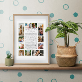 40 skäl till varför vi älskar dig fotokollage poster