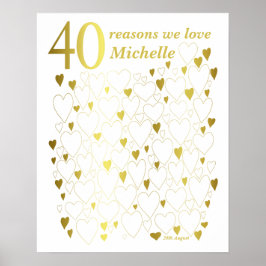 40 skäl vi älskar dig - 40-årsdag poster