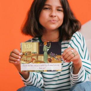 40-talets Vintage Classroom Tack Lärare Vykort