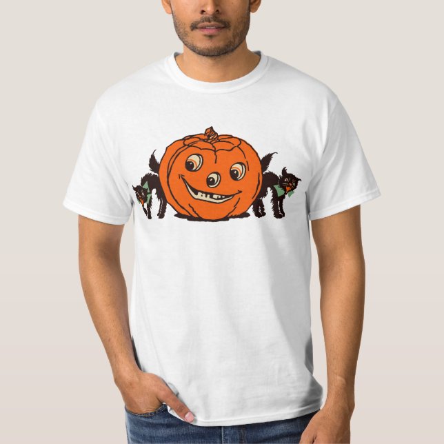 40-talHalloween jack O'Lantern med svarta T Shirt (Framsida)