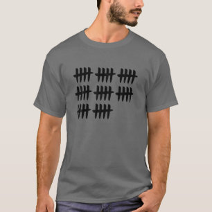 40 Tally Marks 40:e födelsedagen 40 år gammal T Shirt