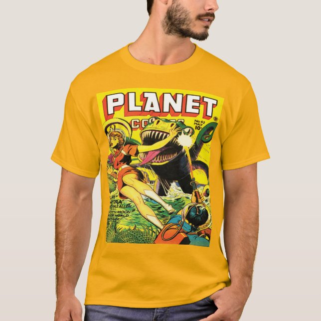 40-talPLANETTECKNADER SCI FI T-shirt (Framsida)