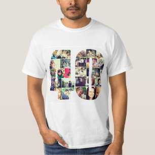 40-tals fotokollage t shirt