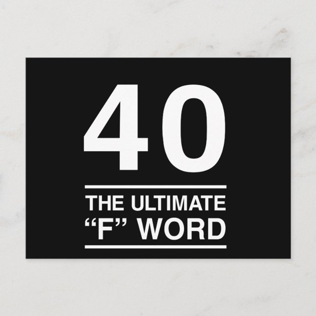 40 Ultimate F Ord Vykort (Framsida)