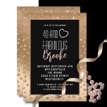 40 Uppenbar  Rosa Guld Gnistra födelsedag Inbjudningar<br><div class="desc">Behöver du en enkel och fantastisk inbjudan till den stora 40-årsdagen party? Något som kommer att tillföra gnistra och elegans med dina andra fantastiska dekorationer? Du kan lägga till ett personligt budskap och även hennes namn!</div>