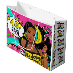 40 Var? Funny Black Girl Pop Art Birthday